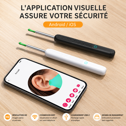 Kit complet nettoyeur d'Oreilles Visuel HD Sans Fil