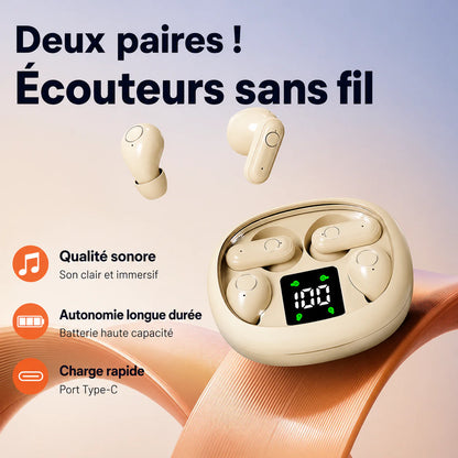 4 écouteurs sans fil tout en un