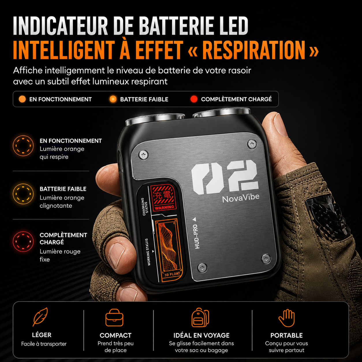 Rasoir à Rasage Ultra-Rapide Sans Coupure