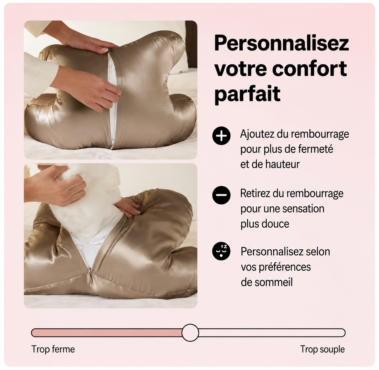 Oreiller anti-rides ultra confort