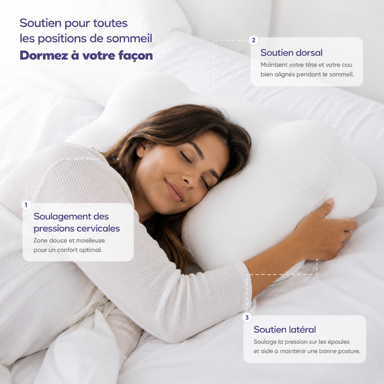 Coussin ergonomique pour un sommeil profond