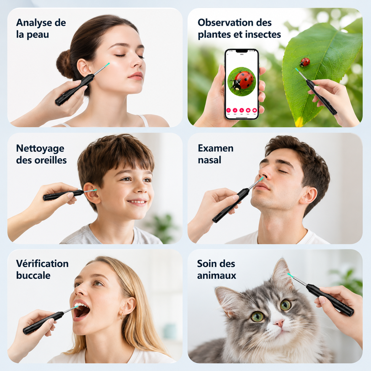 Kit complet nettoyeur d'Oreilles Visuel HD Sans Fil