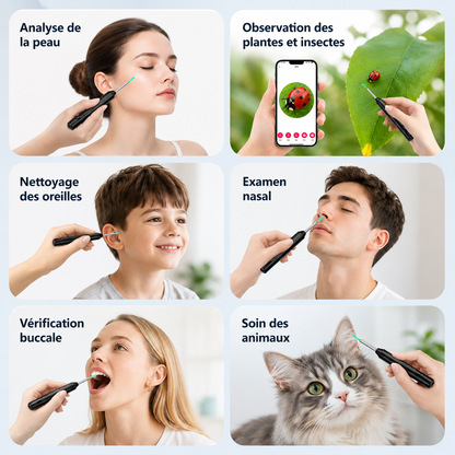 Kit complet nettoyeur d'Oreilles Visuel HD Sans Fil