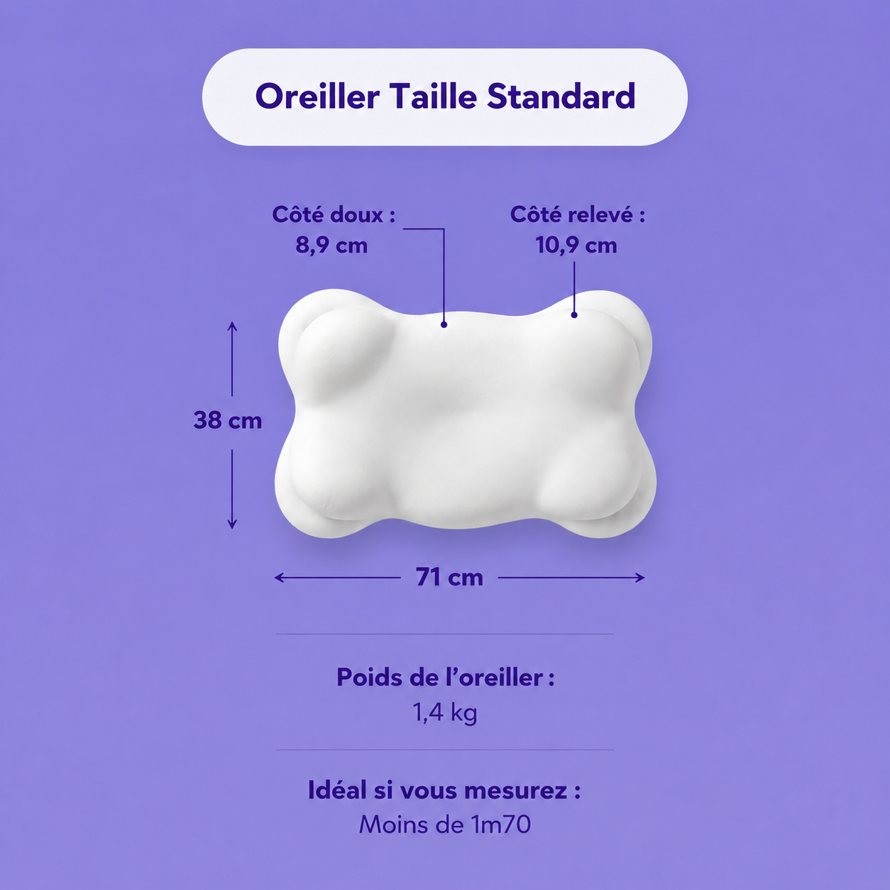 Coussin ergonomique pour un sommeil profond