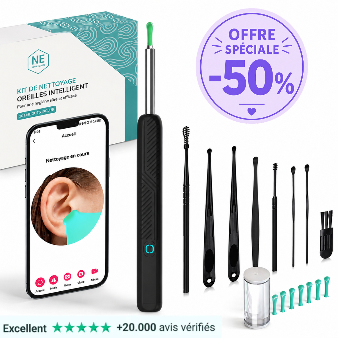 Kit complet nettoyeur d'Oreilles Visuel HD Sans Fil