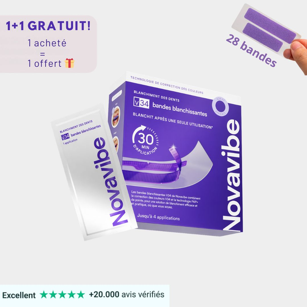 28 Bandes blanchissantes pour les dents